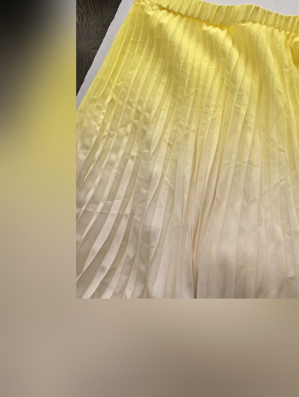 NWT H&M Ombre Pleated Maxi Skirt Yellow Size XL - Picture 3 of 13